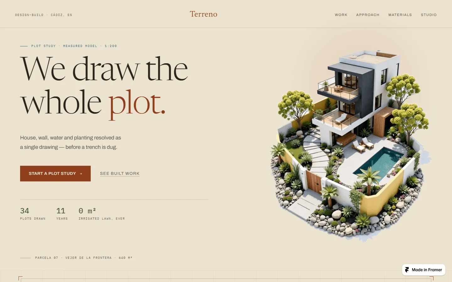 TERRENO website preview